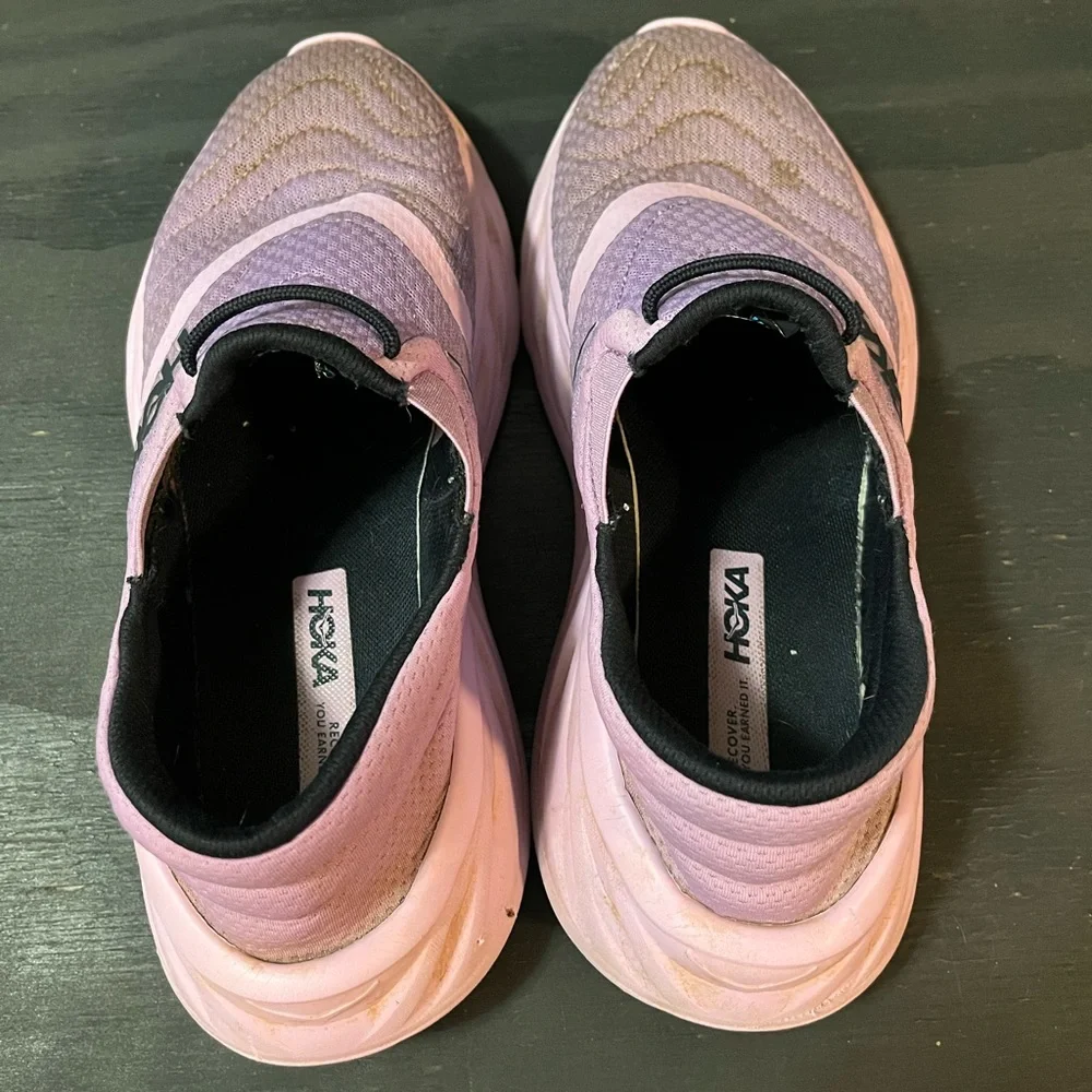 HOKA Ora One One Womens Size 11 Recovery Shoe 2 Violet Bloom Outerspace Shoes - Picture 6 of 8